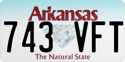 AR license plate 743VFT