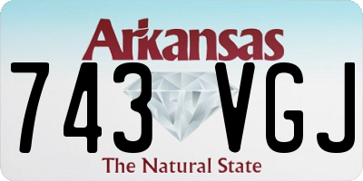AR license plate 743VGJ
