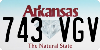 AR license plate 743VGV