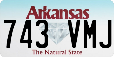 AR license plate 743VMJ