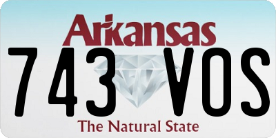 AR license plate 743VOS