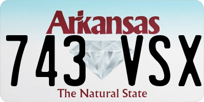 AR license plate 743VSX