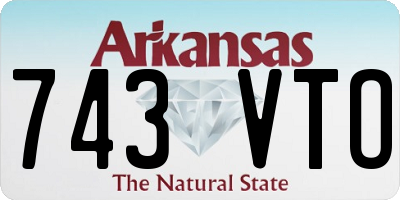 AR license plate 743VTO