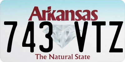 AR license plate 743VTZ