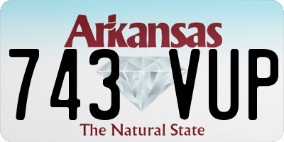 AR license plate 743VUP