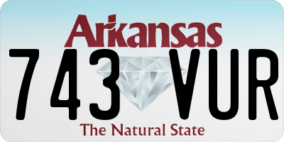 AR license plate 743VUR