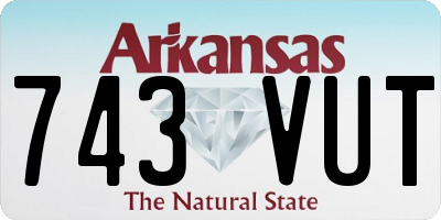 AR license plate 743VUT