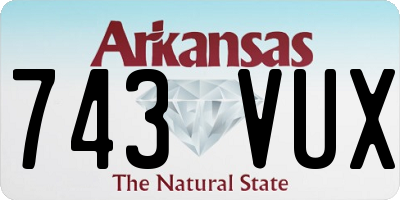 AR license plate 743VUX