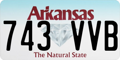 AR license plate 743VVB