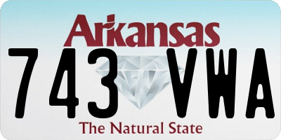 AR license plate 743VWA