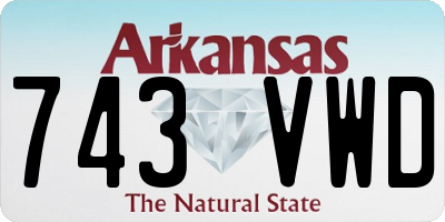 AR license plate 743VWD
