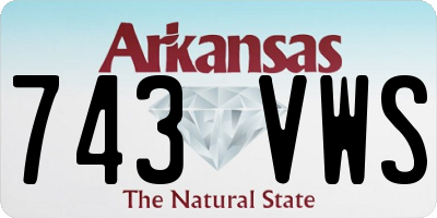 AR license plate 743VWS