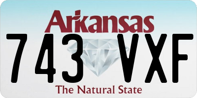 AR license plate 743VXF