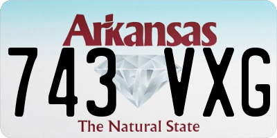 AR license plate 743VXG