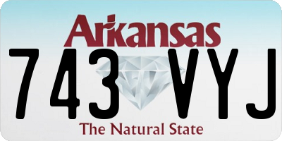AR license plate 743VYJ