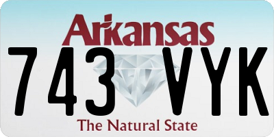 AR license plate 743VYK