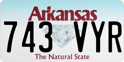 AR license plate 743VYR