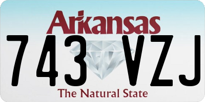 AR license plate 743VZJ