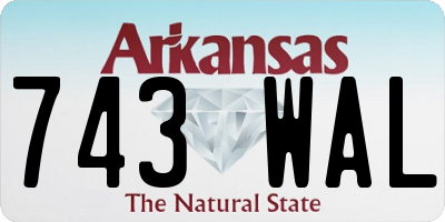 AR license plate 743WAL