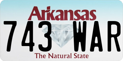 AR license plate 743WAR