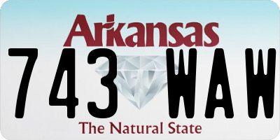 AR license plate 743WAW