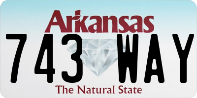 AR license plate 743WAY