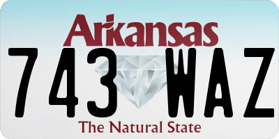AR license plate 743WAZ