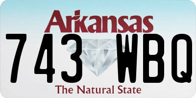 AR license plate 743WBQ