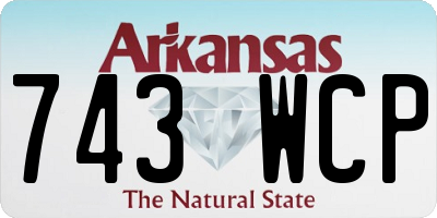 AR license plate 743WCP