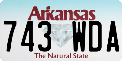 AR license plate 743WDA