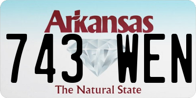 AR license plate 743WEN