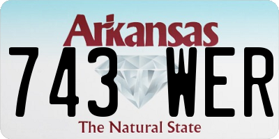 AR license plate 743WER