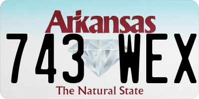 AR license plate 743WEX