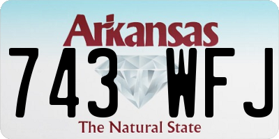 AR license plate 743WFJ