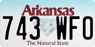 AR license plate 743WFO