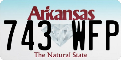 AR license plate 743WFP
