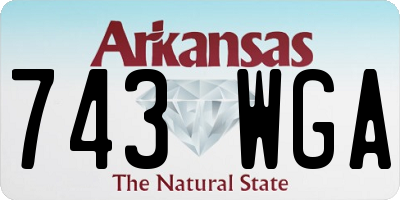 AR license plate 743WGA