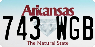 AR license plate 743WGB