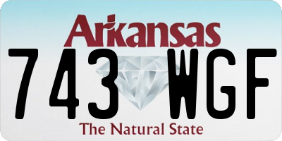 AR license plate 743WGF