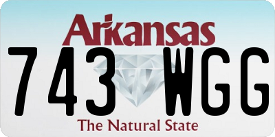 AR license plate 743WGG