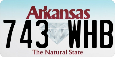 AR license plate 743WHB