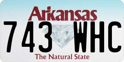 AR license plate 743WHC