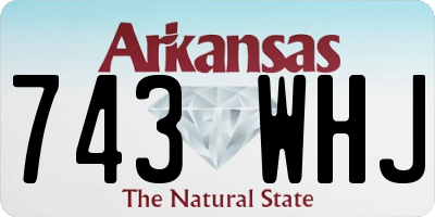 AR license plate 743WHJ