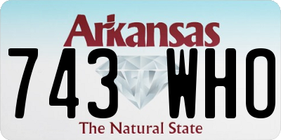 AR license plate 743WHO