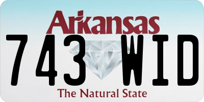 AR license plate 743WID