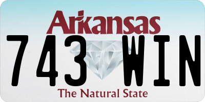 AR license plate 743WIN