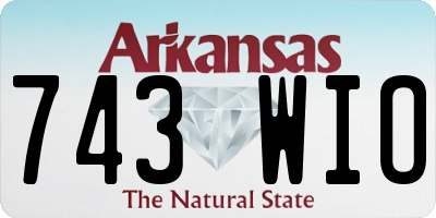 AR license plate 743WIO