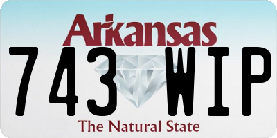 AR license plate 743WIP