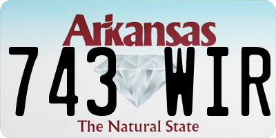 AR license plate 743WIR