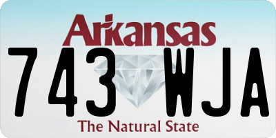 AR license plate 743WJA